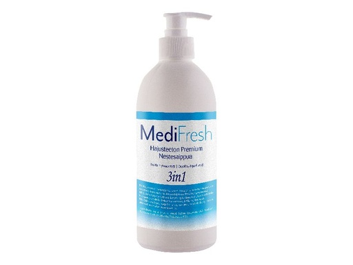 [85606] MediFresh Hajusteeton Premium nestesaippua 3in1 500 ml pumppupullo 