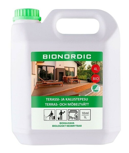 [91457] BIONORDIC Terassi- ja kalustepesu 4 l